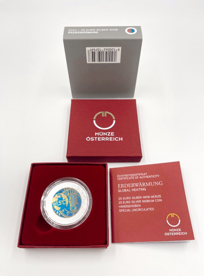 Proof 25€ Áustria 2023 – Global Heating