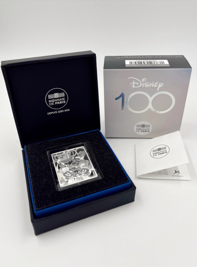 Proof 10€ França 2023 – 100 Anos da Disney Retangular