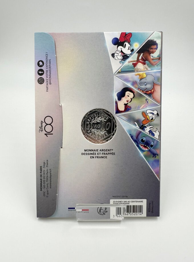 Coincard 10€ França 2023 – 100 Anos da Disney