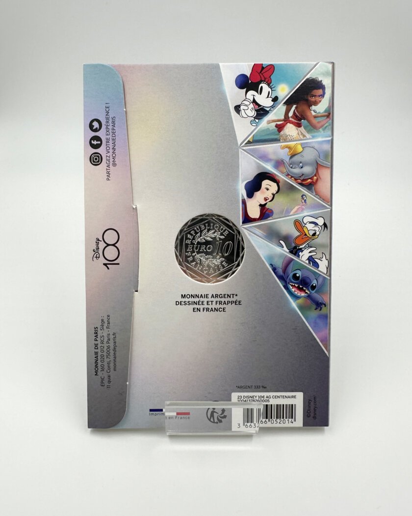 Coincard 10€ França 2023 – 100 Anos da Disney