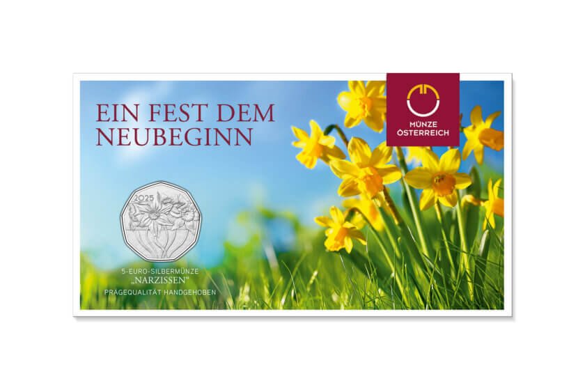 Coincard 5€ Áustria 2025 – Narciso