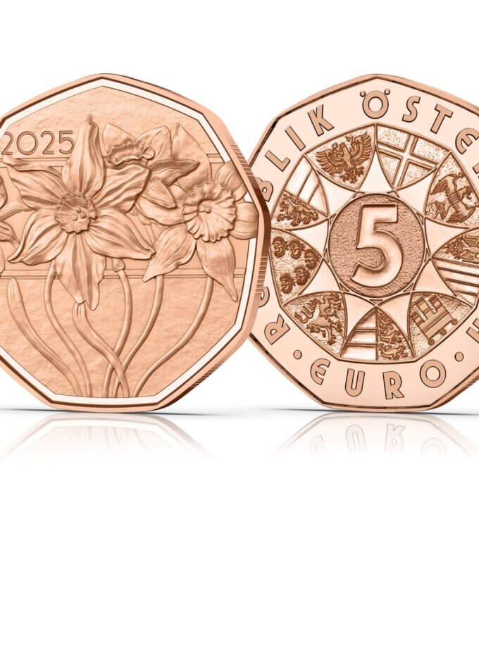 UNC 5€ Cobre Áustria 2025 – Narciso