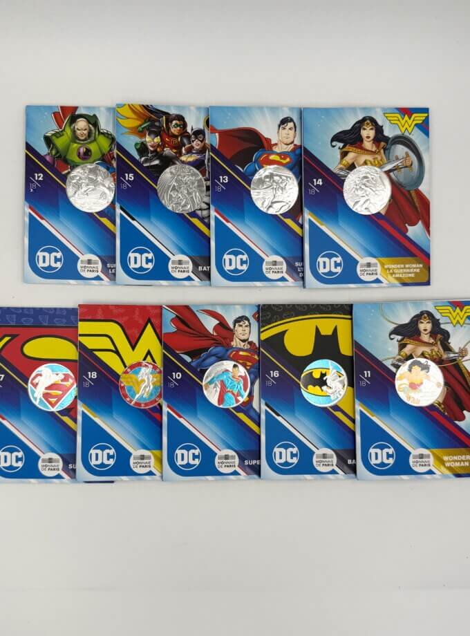 Conjunto completo Coincards 10€ França 2025 – Comics 2/2