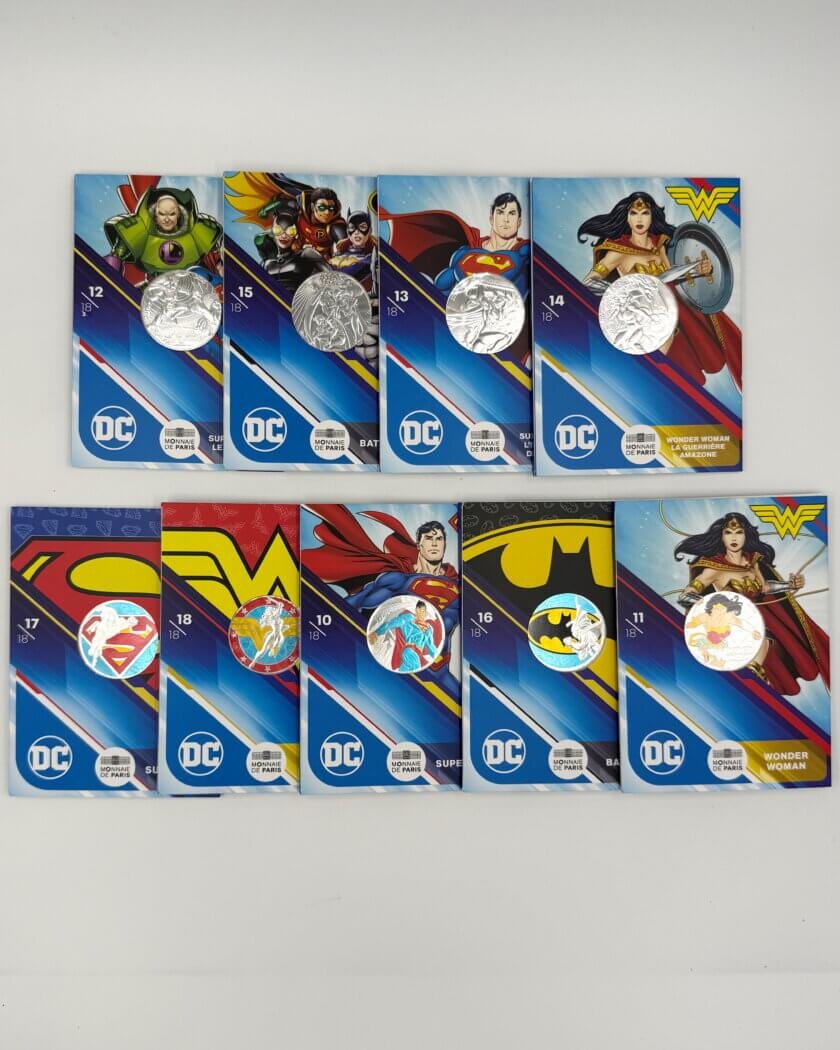 Conjunto completo Coincards 10€ França 2025 – Comics 2/2