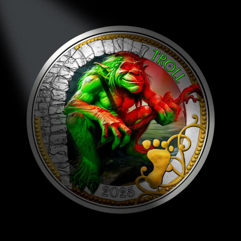 UNC 3€ Áustria 2025 – O Troll