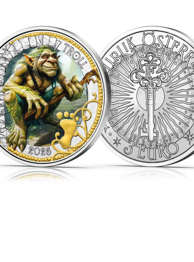 UNC 3€ Áustria 2025 – O Troll